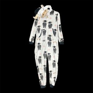 Cow Suit Holiday Time Women Medium Moo-dy Highland One Piece Pajama Dress Up